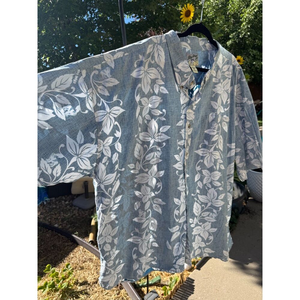 Big Dogs Authentic 100% Cotton Blue & White 5XL Button Down